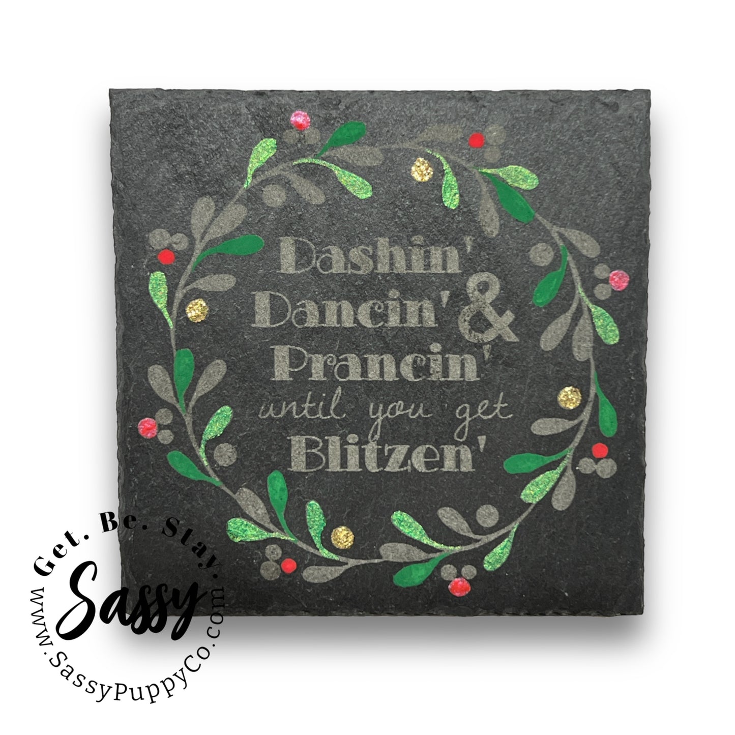 Custom Engraved Hand Painted Slate Drink Coasters