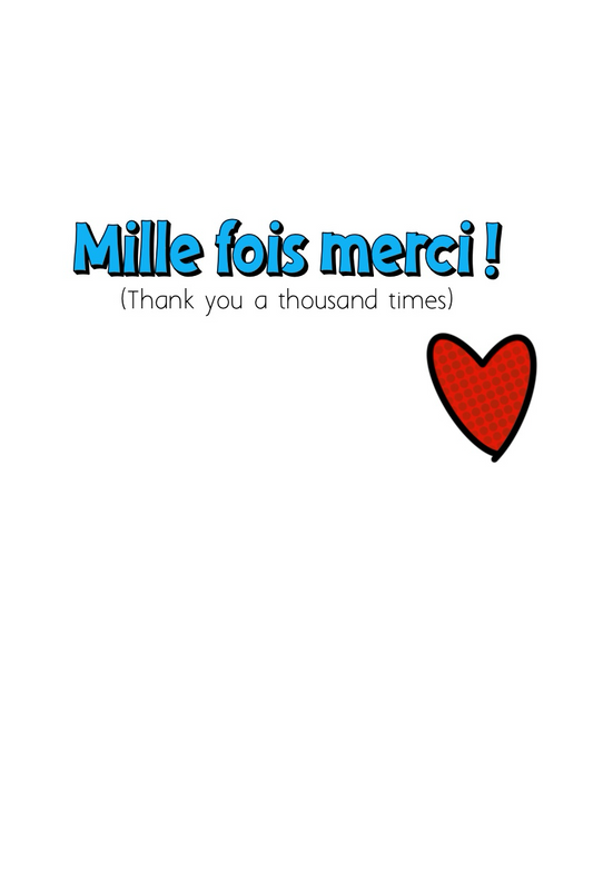 Pardon My French Mini Card & Sticker Set