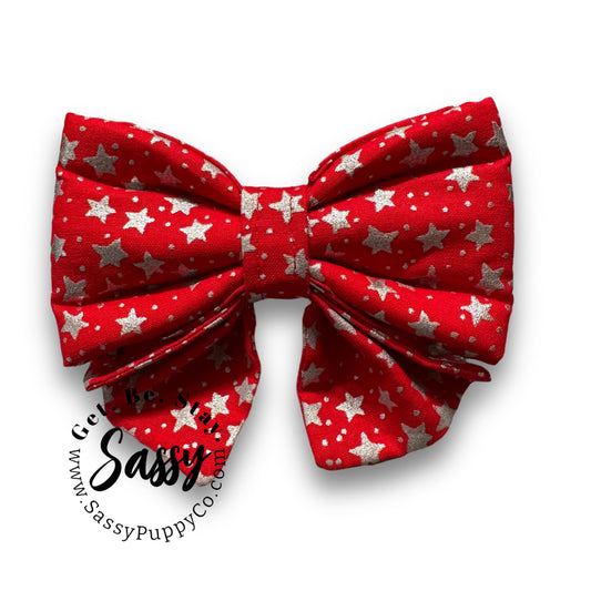 Silver Stars Fancy Jabot Style       Phat-Tie
