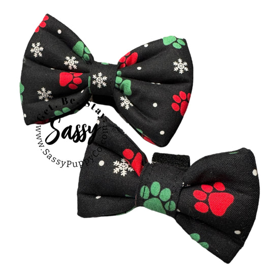 Holiday Paw Prints Phat-Tie