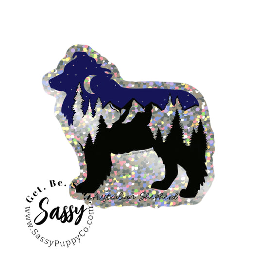 Australian Shepherd Outdoors Sticker