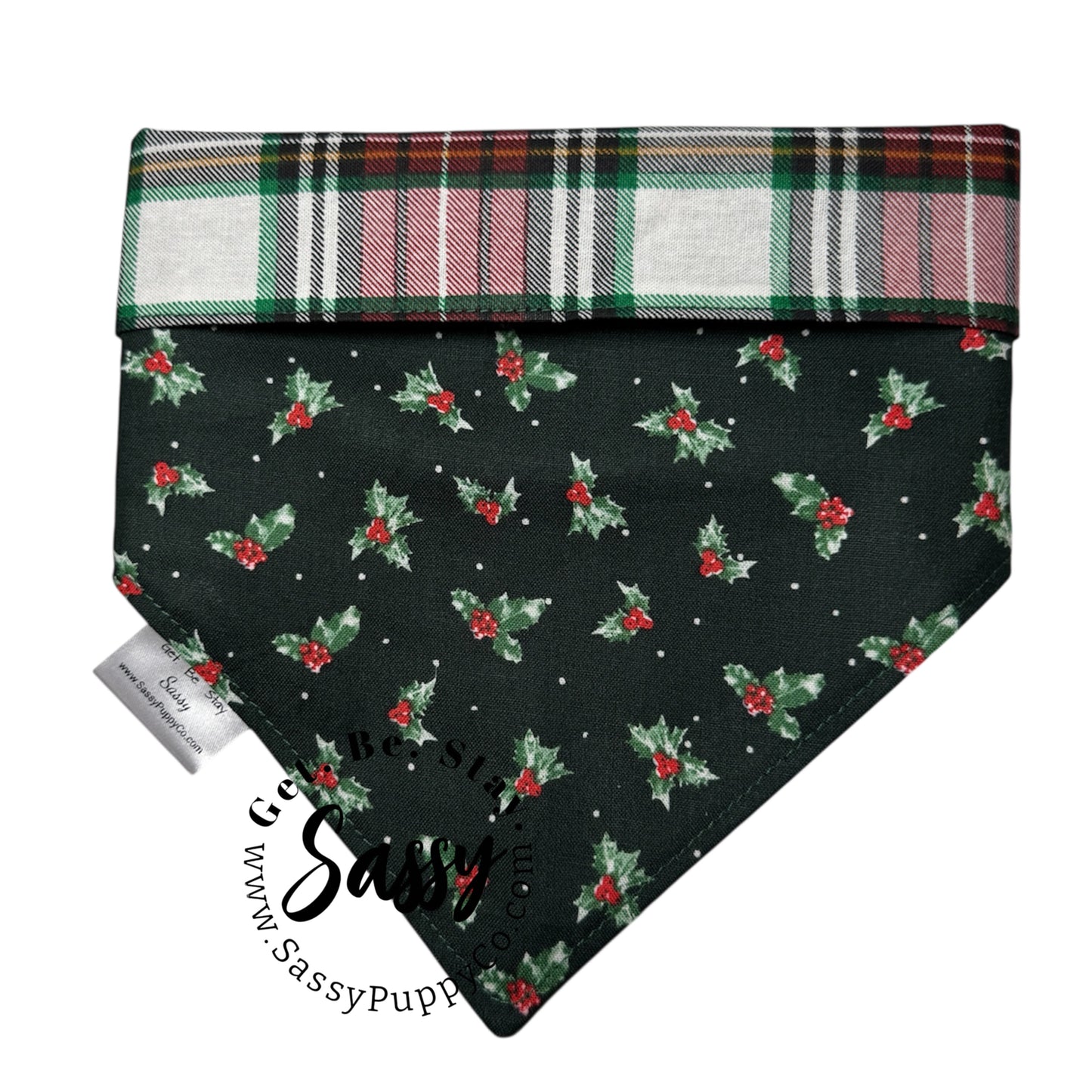Mistletoe & Tartan Reversible Snapdana™ – Handmade Holiday Edition