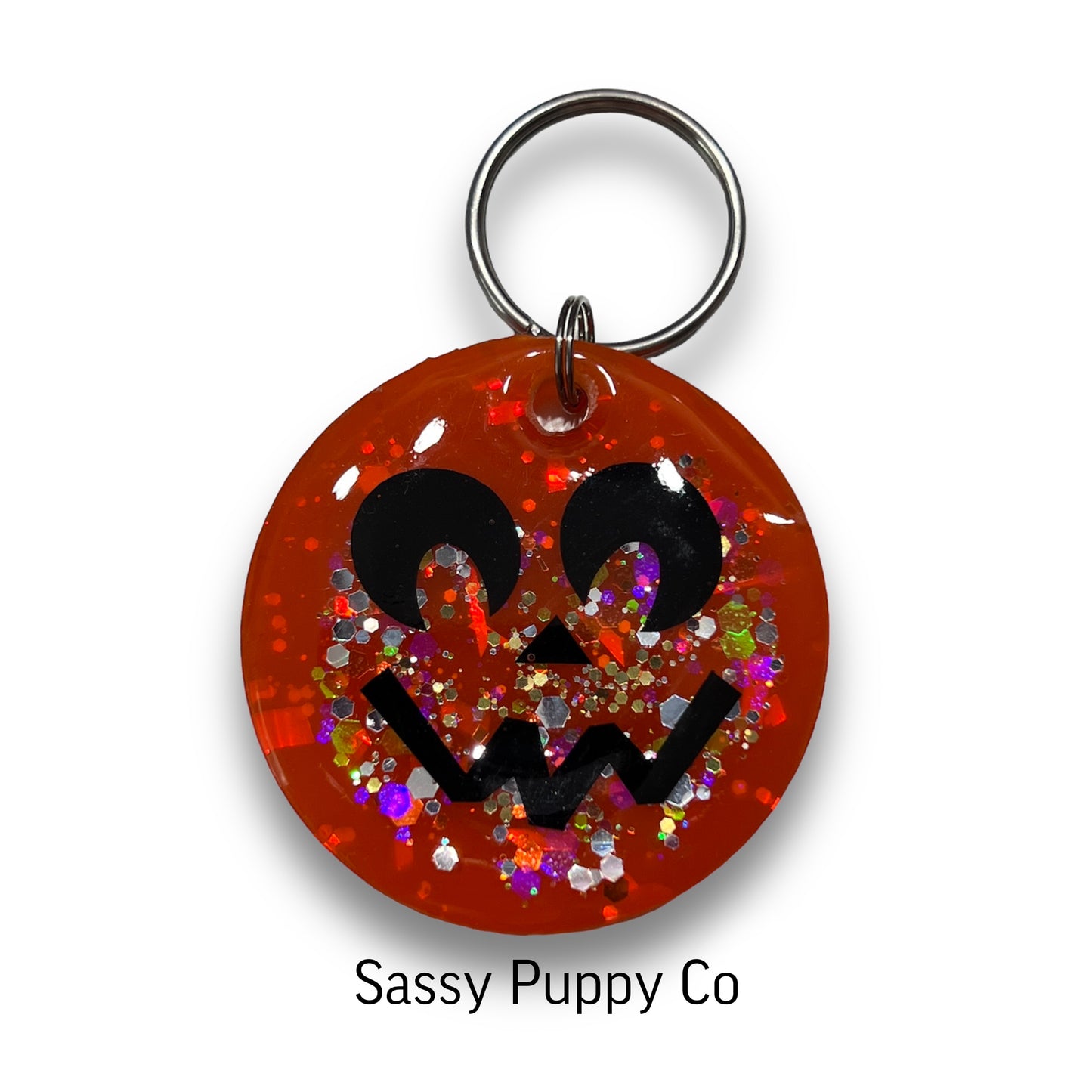 Glow In the Dark Pumpkin Dog Tag #1